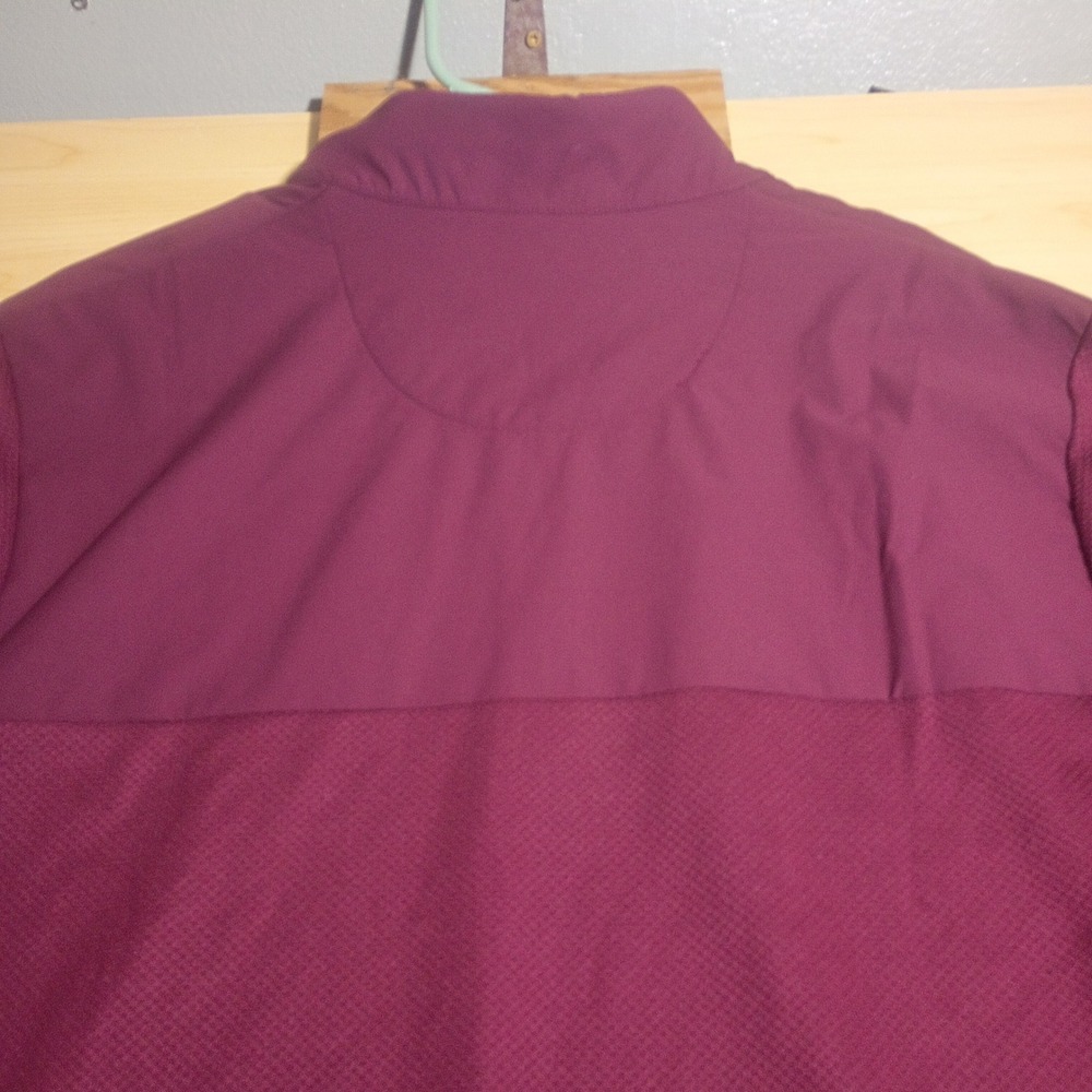 Callaway Quarter Zip Pullover, Mens XL Burgundy Textured Golf Sweater - Picture 9 of 16